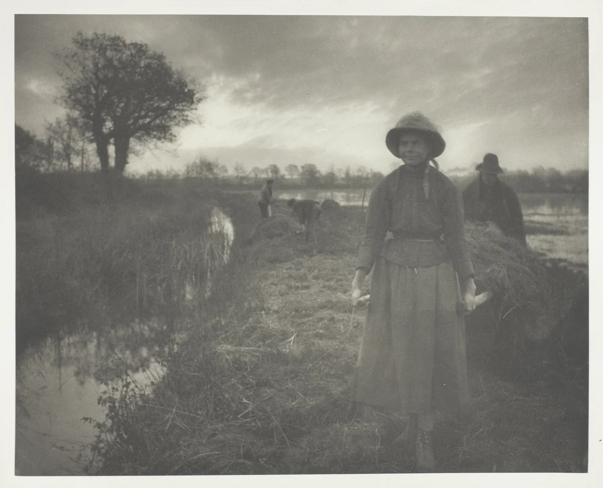Poling the Marsh Hay by Peter Henry Emerson, photograph, 1886