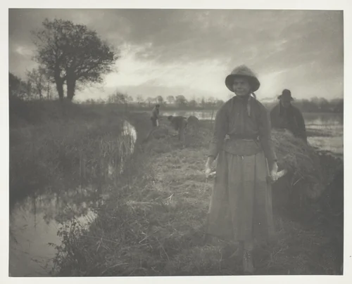 Poling the Marsh Hay by Peter Henry Emerson, photograph, 1886