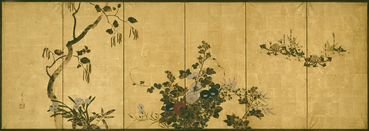 Flowers of Autumn and Winter by Suzuki Kiitsu (鈴木基一), other, 1801-1900