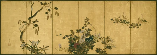 Flowers of Autumn and Winter by Suzuki Kiitsu (鈴木基一), other, 1801-1900