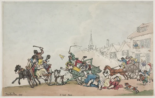 A Cart Race by Thomas Rowlandson, print, 1788