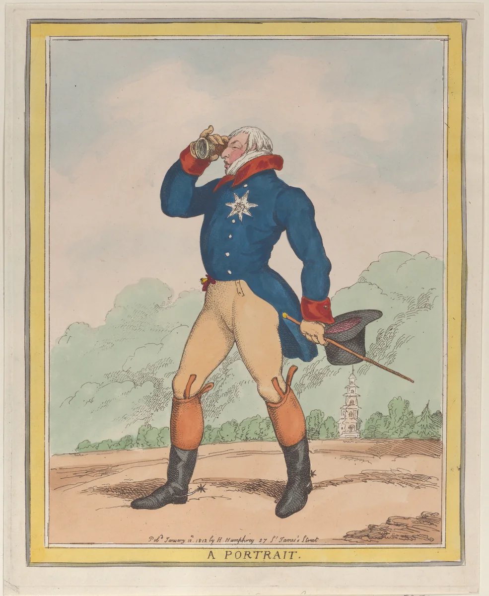 A Portrait (Duke of Cumberland) by Thomas Rowlandson, print, 1812