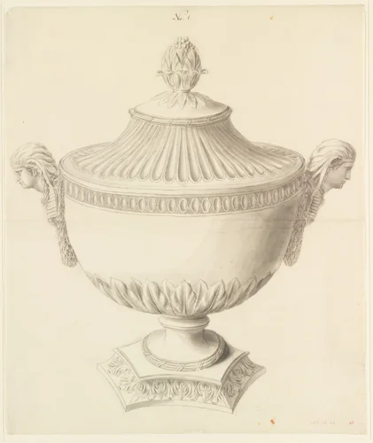 Design for a Lidded Tureen by anonymous, drawing, 1765-1795