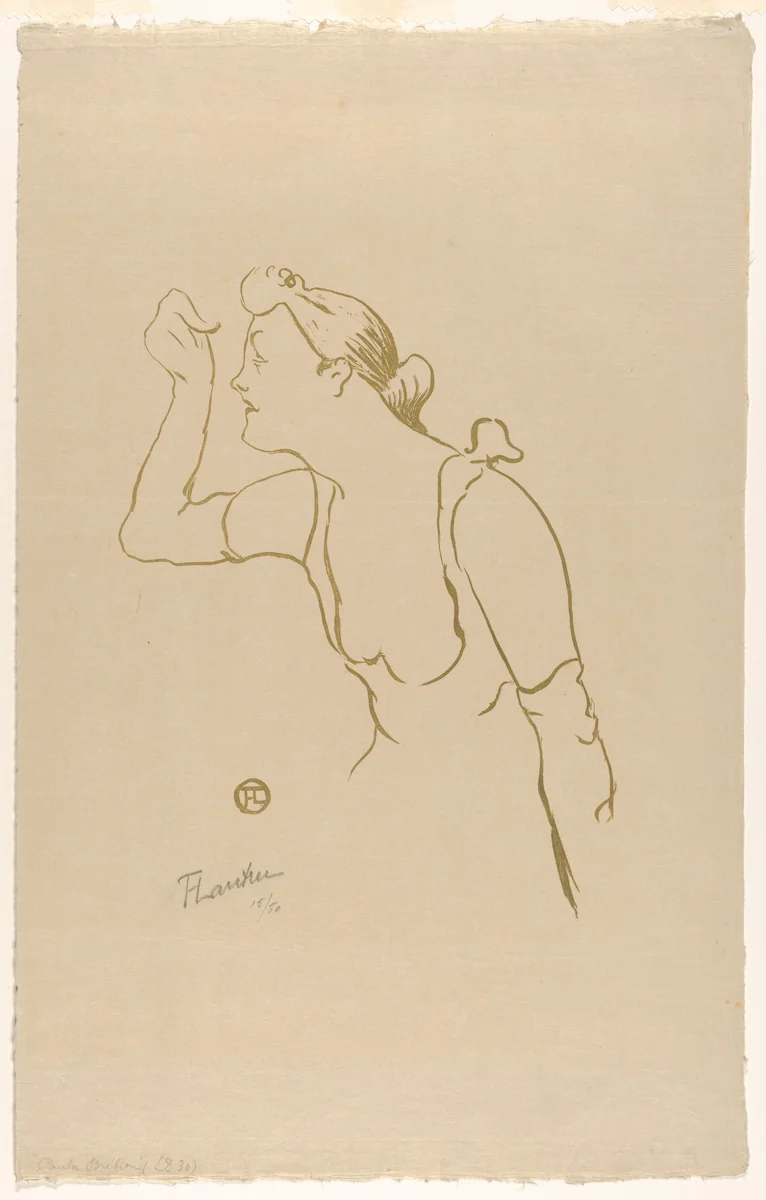 Paula Brébion (from Le Café Concert) by Henri de Toulouse-Lautrec, print, 1893