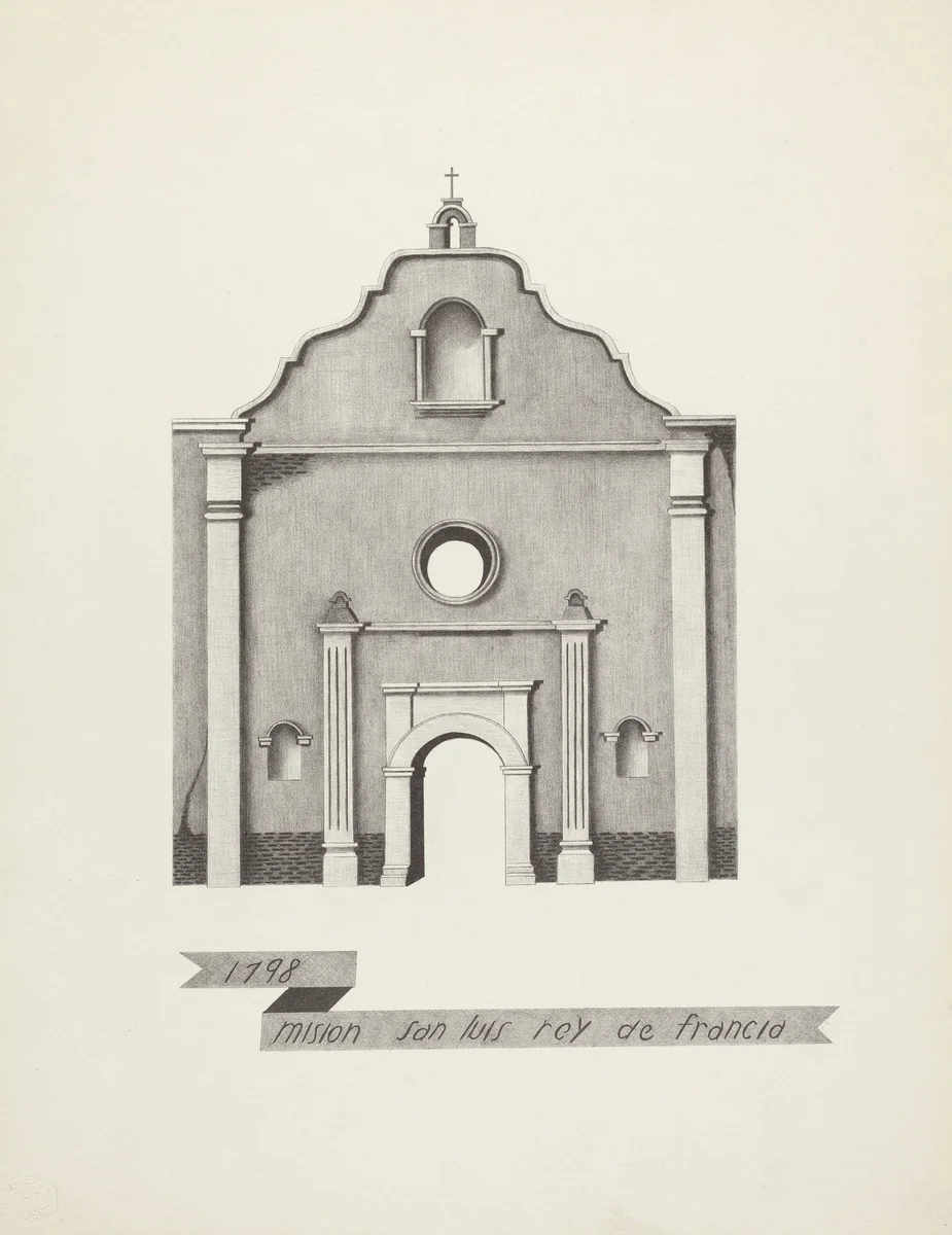 Mision San Luis Rey de Francia by James Jones, index of american design, 1912-1942