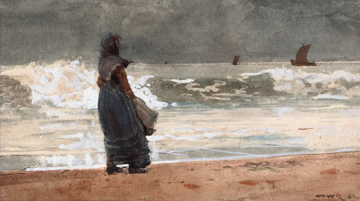 The Watcher, Tynemouth by Winslow Homer, painting, 1882