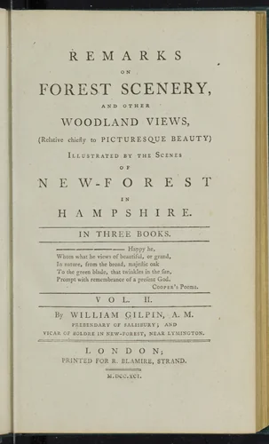 Remarks on forest scenery, and other woodland views, (relative chiefly to picturesque beauty) : Illustrated by the scenes of New-Forest in Hampshire by William Gilpin, artwork, 1791