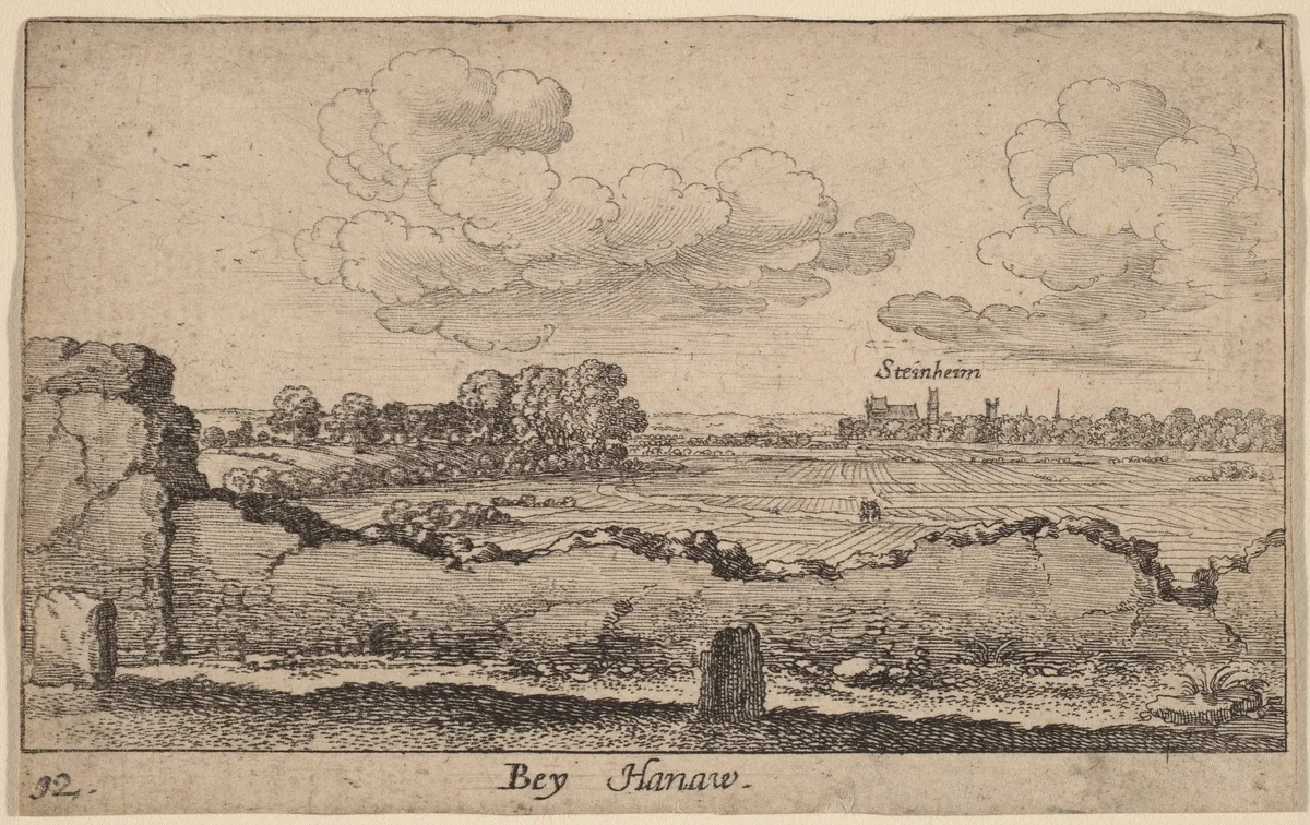 Hanau by Wenceslaus Hollar, print, 1635