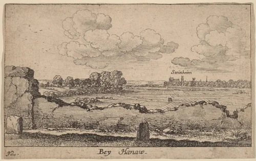 Hanau by Wenceslaus Hollar, print, 1635