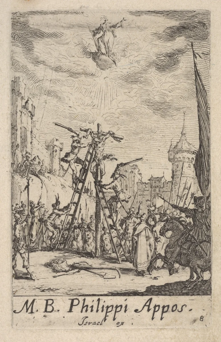 Martyrdom of Saint Philip, from "The Little Apostles" (Les Petits Apôtres) by Jacques Callot, print, 1632