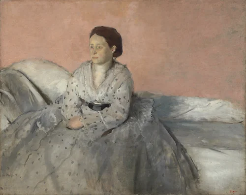 Madame René de Gas by Edgar Degas, painting, 1872-1873