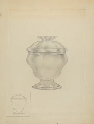 Silver Sugar Bowl by Isidore Steinberg, index of american design, 1936