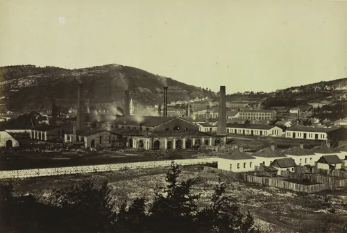 Ironworks in Reschitza by Andreas Groll, photograph, 1855-1865