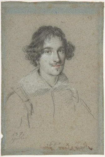 Portrait of Giovanni Battista Rossa by Ottavio Leoni, drawing, 1610-1630