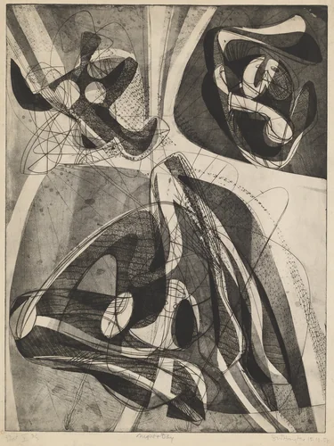 Night and Day by Stanley William Hayter, print, 1951-1954