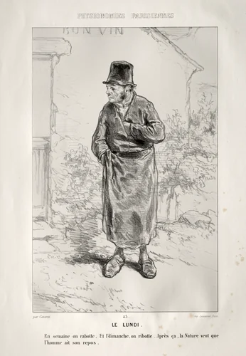 Le Lundi by Paul Gavarni, print, 1853-1863