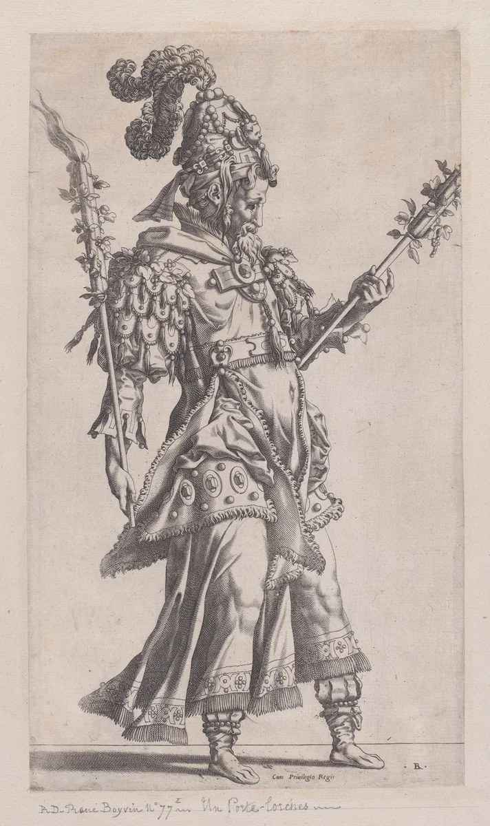 Torch Bearer by René Boyvin, print, 1525-1600