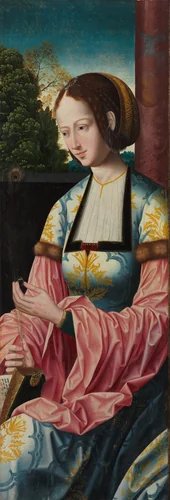 Saint Barbara by Master of the Holy Blood, painting, 1515-1525