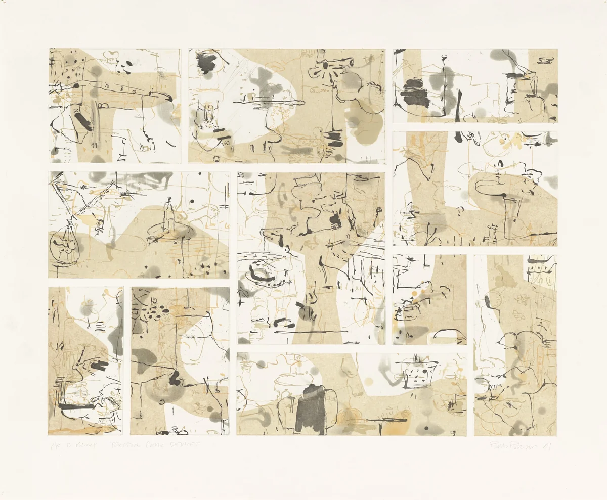 Textbook Comic Devices by Brad Brown, print, 2001