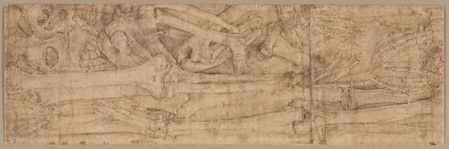 Arm Bones by Battista Franco, drawing, 1540-1545