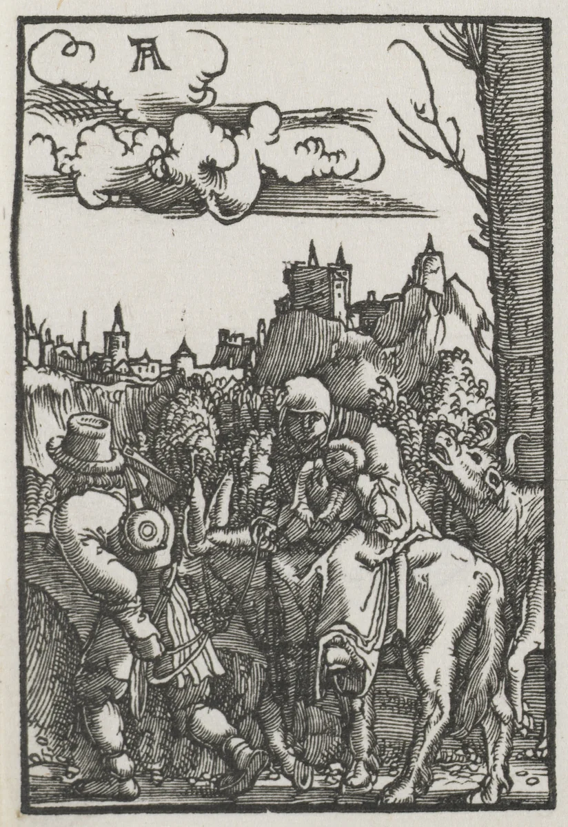 The Fall and Redemption of Man: The Flight into Egypt by Albrecht Altdorfer, print, 1510-1520