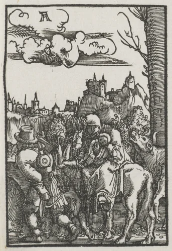 The Fall and Redemption of Man: The Flight into Egypt by Albrecht Altdorfer, print, 1510-1520