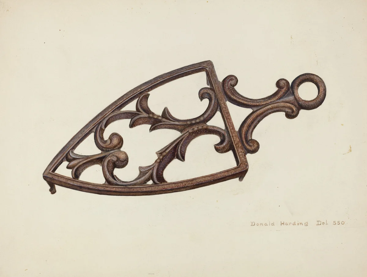 Flat Iron Stand by Donald Harding, index of american design, 1942