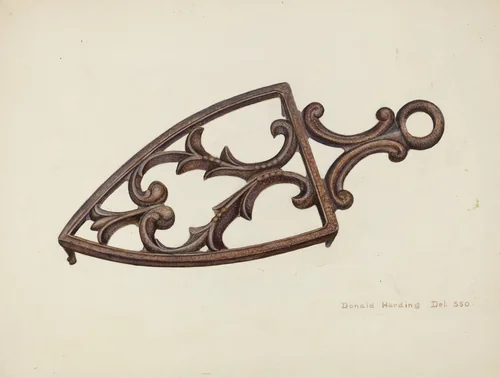 Flat Iron Stand by Donald Harding, index of american design, 1942