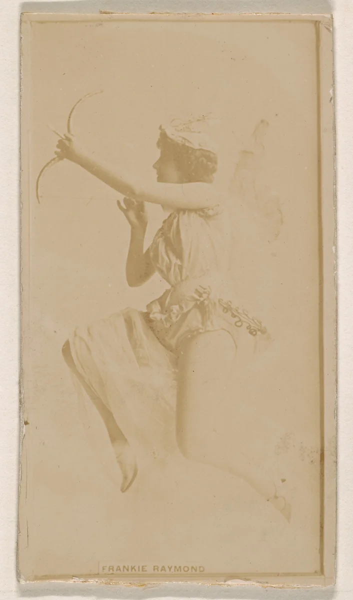 Frankie Raymond, from the Actresses series (N245) issued by Kinney Brothers to promote Sweet Caporal Cigarettes by Kinney Brothers Tobacco Company, photograph, 1890