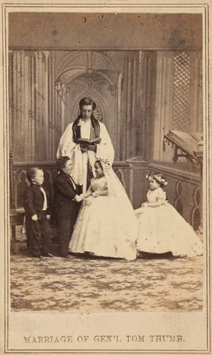 Marriage of General Tom Thumb by American 19th Century, photograph, 1863