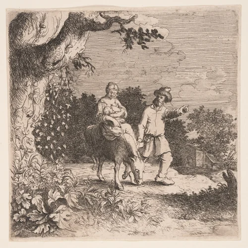 The Flight into Egypt by Willem Basse, print, 1642-1648