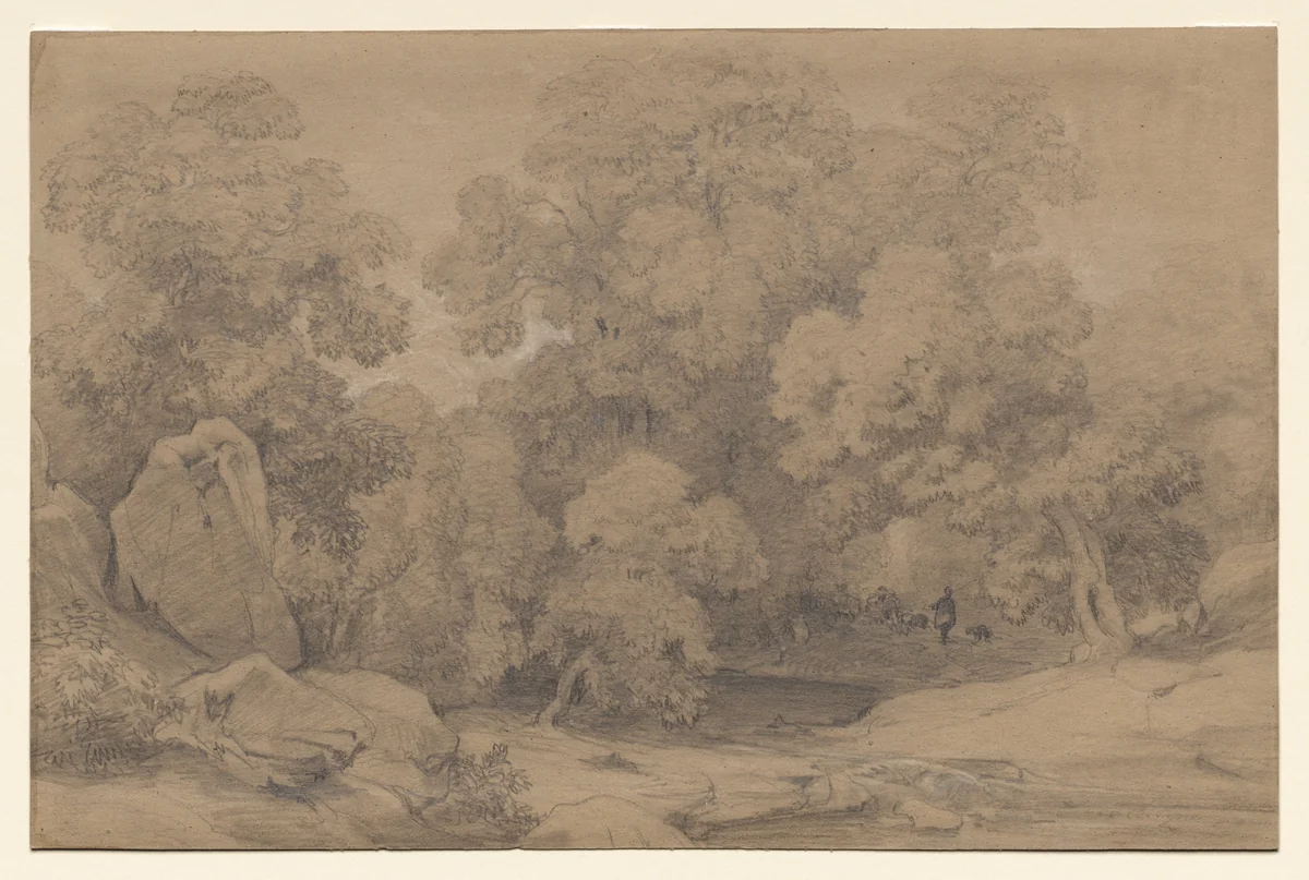 Landscape by James Baker Pyne, drawing