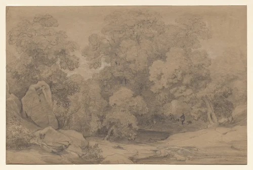 Landscape by James Baker Pyne, drawing