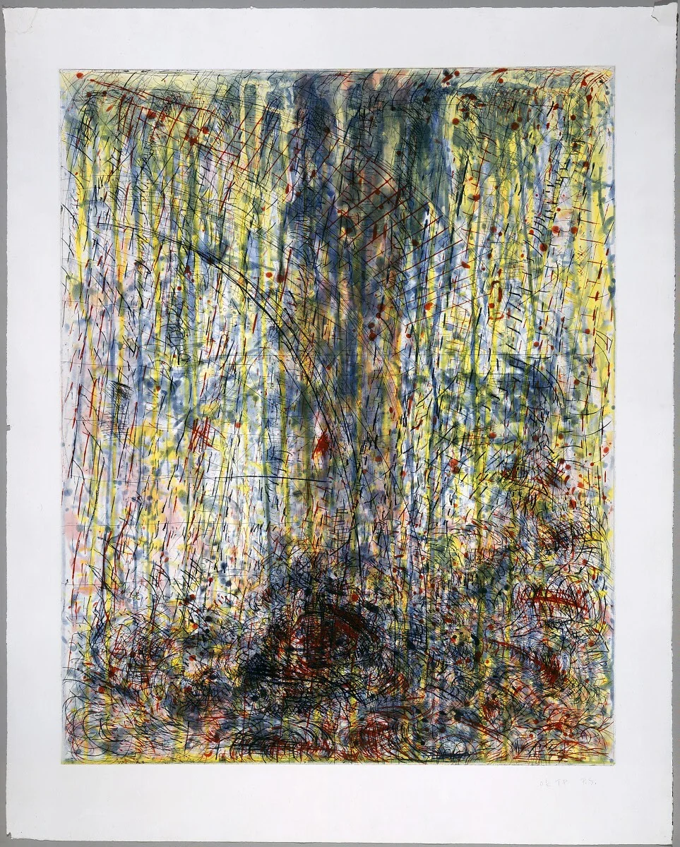 Waterfall by Pat Steir, print, 1988