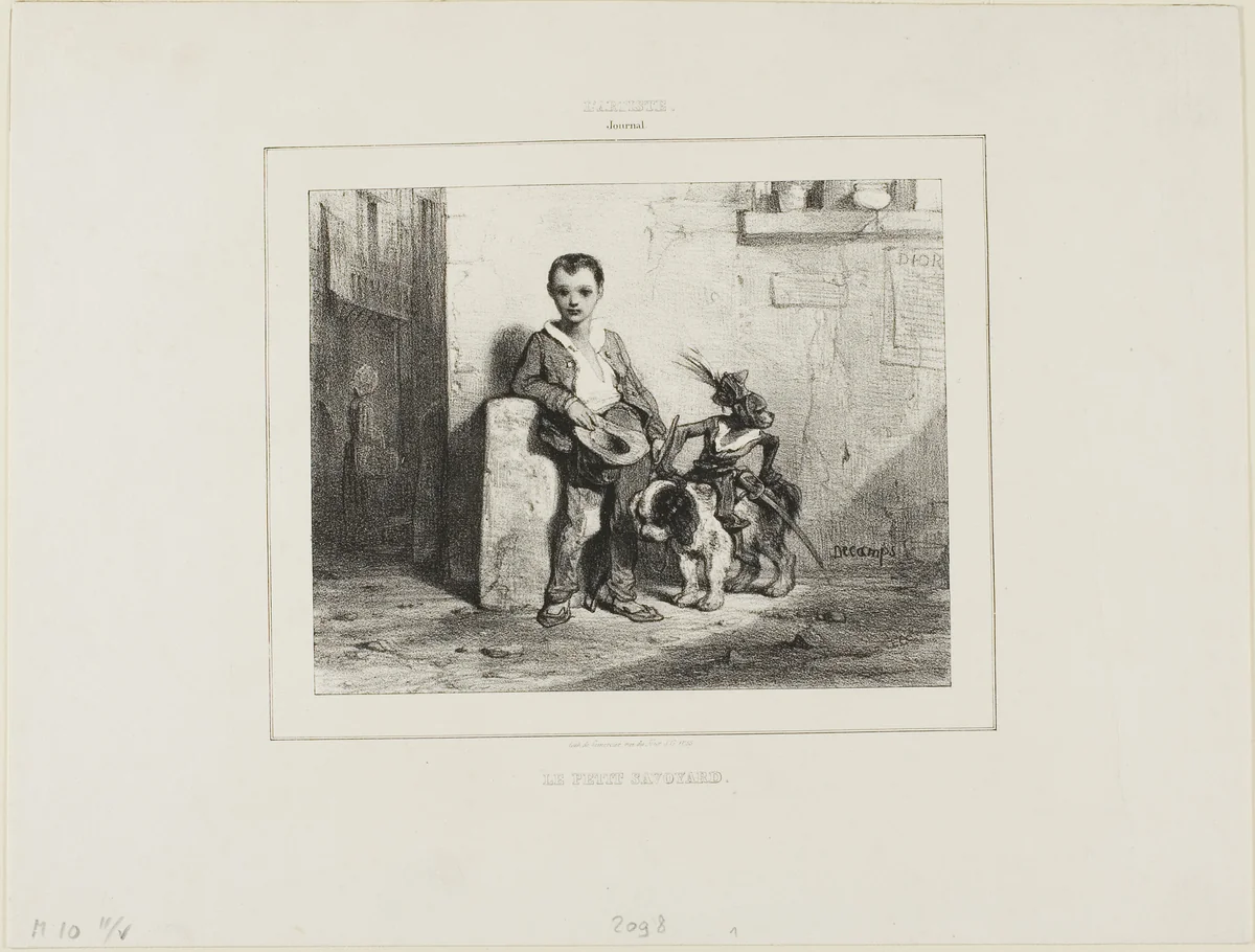 The Little Savoyard by Alexandre-Gabriel Decamps, print, 1820-1830
