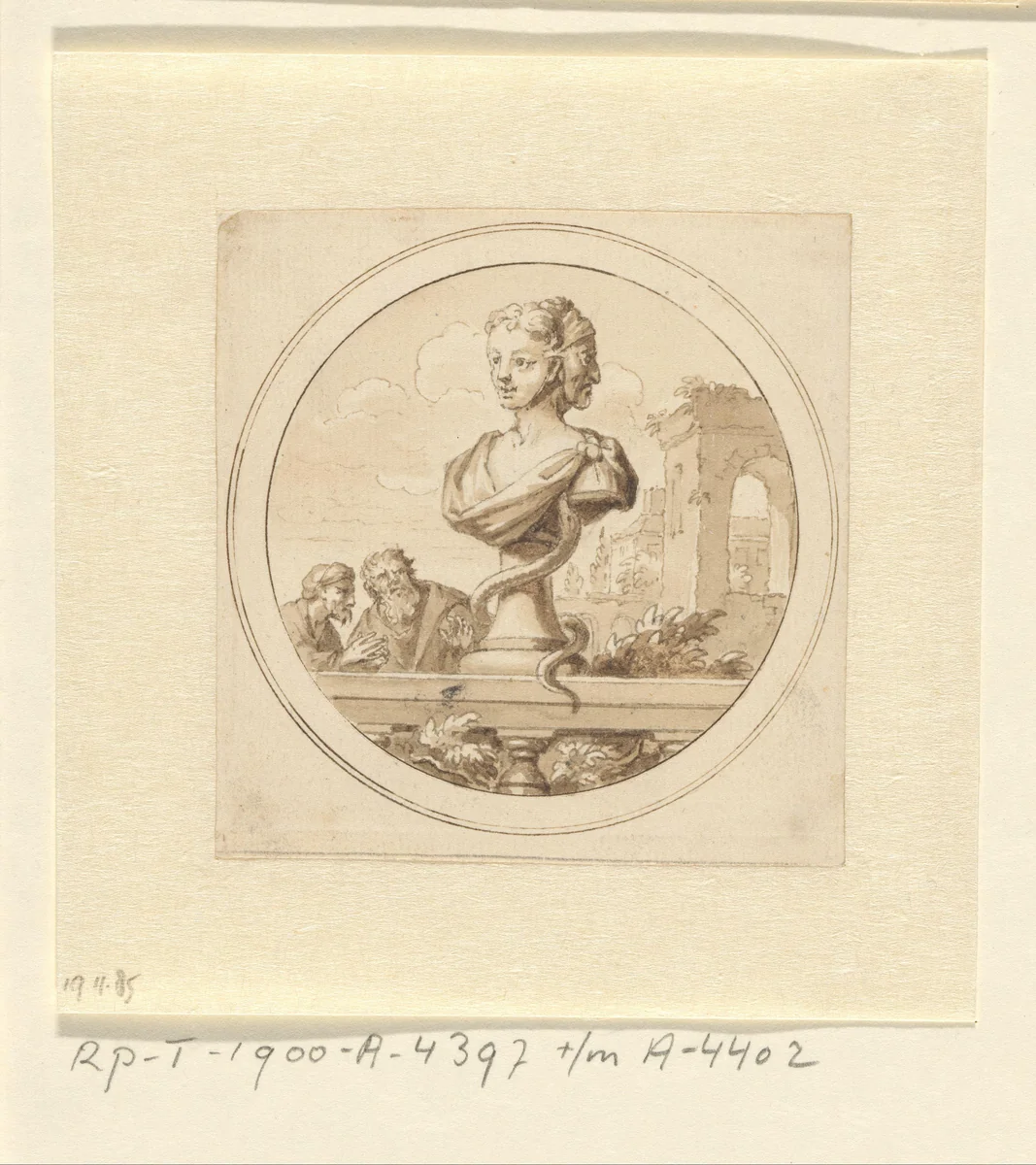 Bedrog en Valsheid by Arnold Houbraken, drawing, 1670-1719