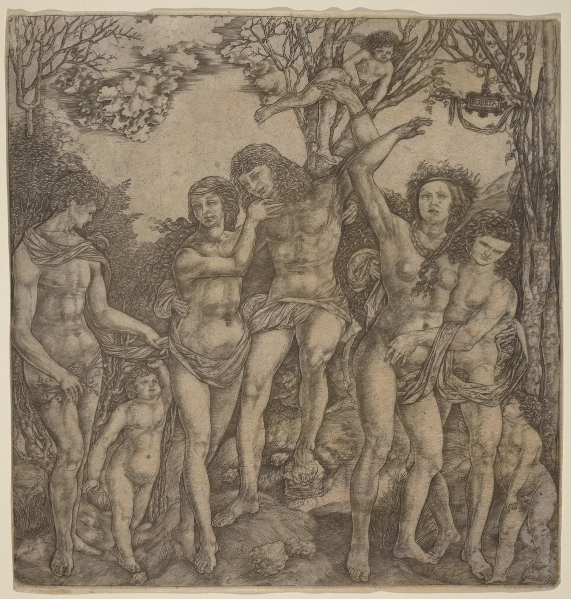Allegory of Carnal Love by Cristofano Robetta, print, 1462-1535