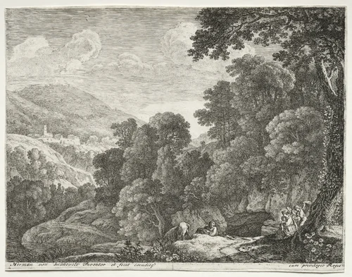 The Cave by Herman van Swanevelt, print, 1652-1654