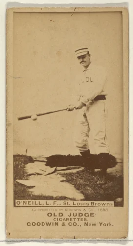 James Edward "Tip" O'Neill, Left Field, St. Louis Browns, from the Old Judge series (N172) for Old Judge Cigarettes by Goodwin & Company, photograph, 1888