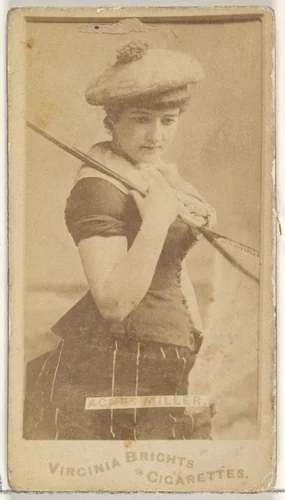 Agnes Miller, from the Actors and Actresses series (N45, Type 1) for Virginia Brights Cigarettes by Allen & Ginter, photograph, 1885-1891