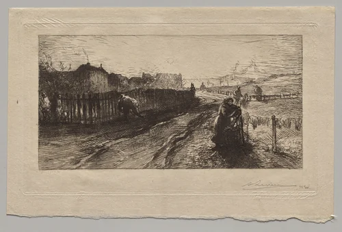 At the Fortifications, Porte de Versailles by Auguste Louis Lepère, print, 1898