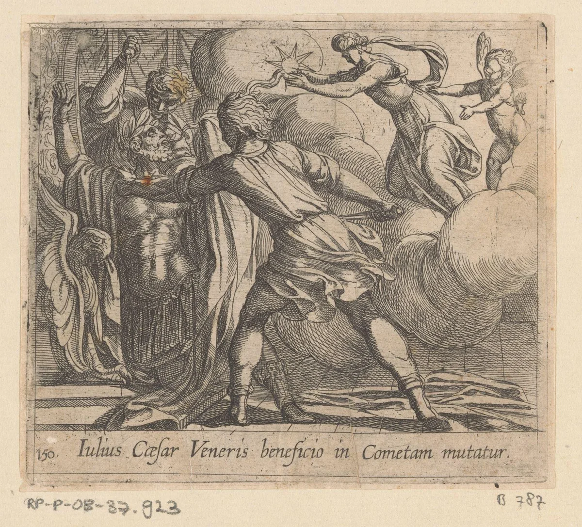 De moord op Julius Caesar by Antonio Tempesta, print, 1606