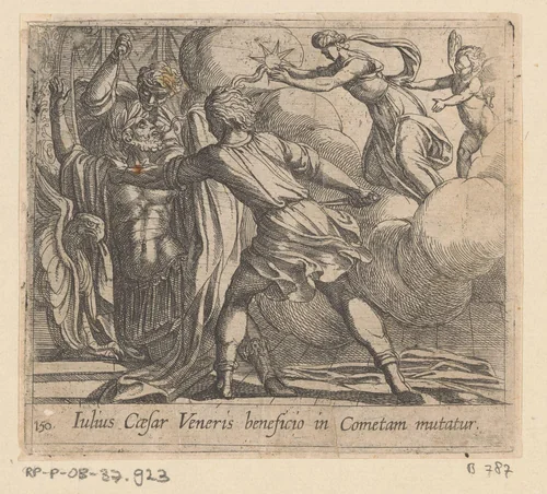De moord op Julius Caesar by Antonio Tempesta, print, 1606