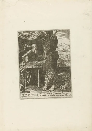 Heilige Hieronymus by Unknown, print, 1561