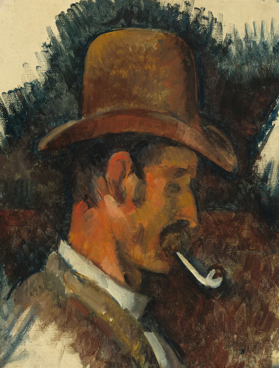 Man with Pipe by Paul Cezanne, painting, 1892-1896