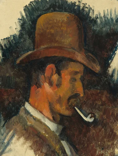 Man with Pipe by Paul Cezanne, painting, 1892-1896