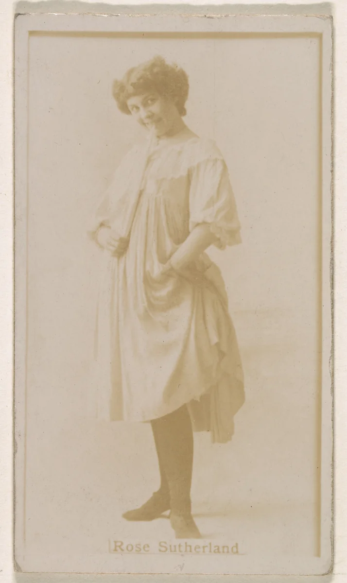 Miss Rose Sutherland, from the Actresses series (N245) issued by Kinney Brothers to promote Sweet Caporal Cigarettes by Kinney Brothers Tobacco Company, photograph, 1890