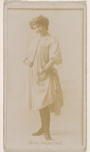 Miss Rose Sutherland, from the Actresses series (N245) issued by Kinney Brothers to promote Sweet Caporal Cigarettes by Kinney Brothers Tobacco Company, photograph, 1890