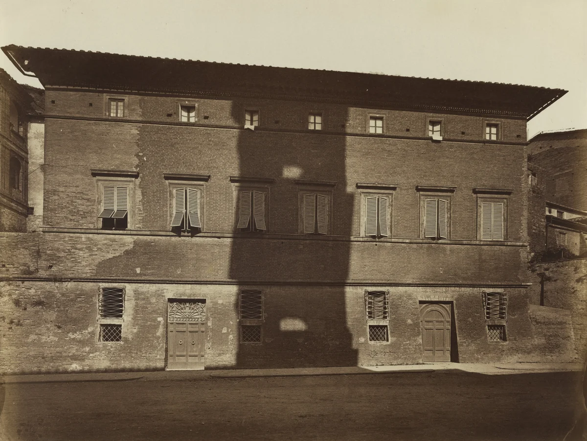 Casa Pollini, Siena, by Peruzzi by Paolo Lombardi, photograph, 1880