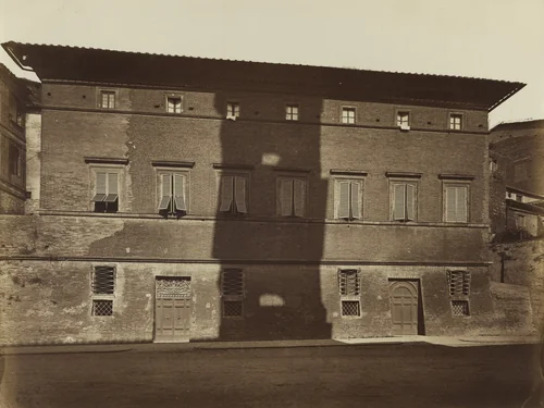 Casa Pollini, Siena, by Peruzzi by Paolo Lombardi, photograph, 1880